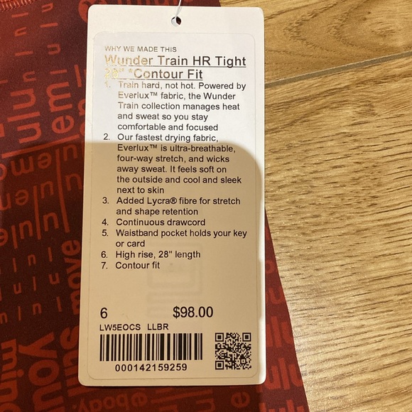 NWT Lululemon Wunder Under High Rise Tight 28" Contour Fit - Picture 10 of 15